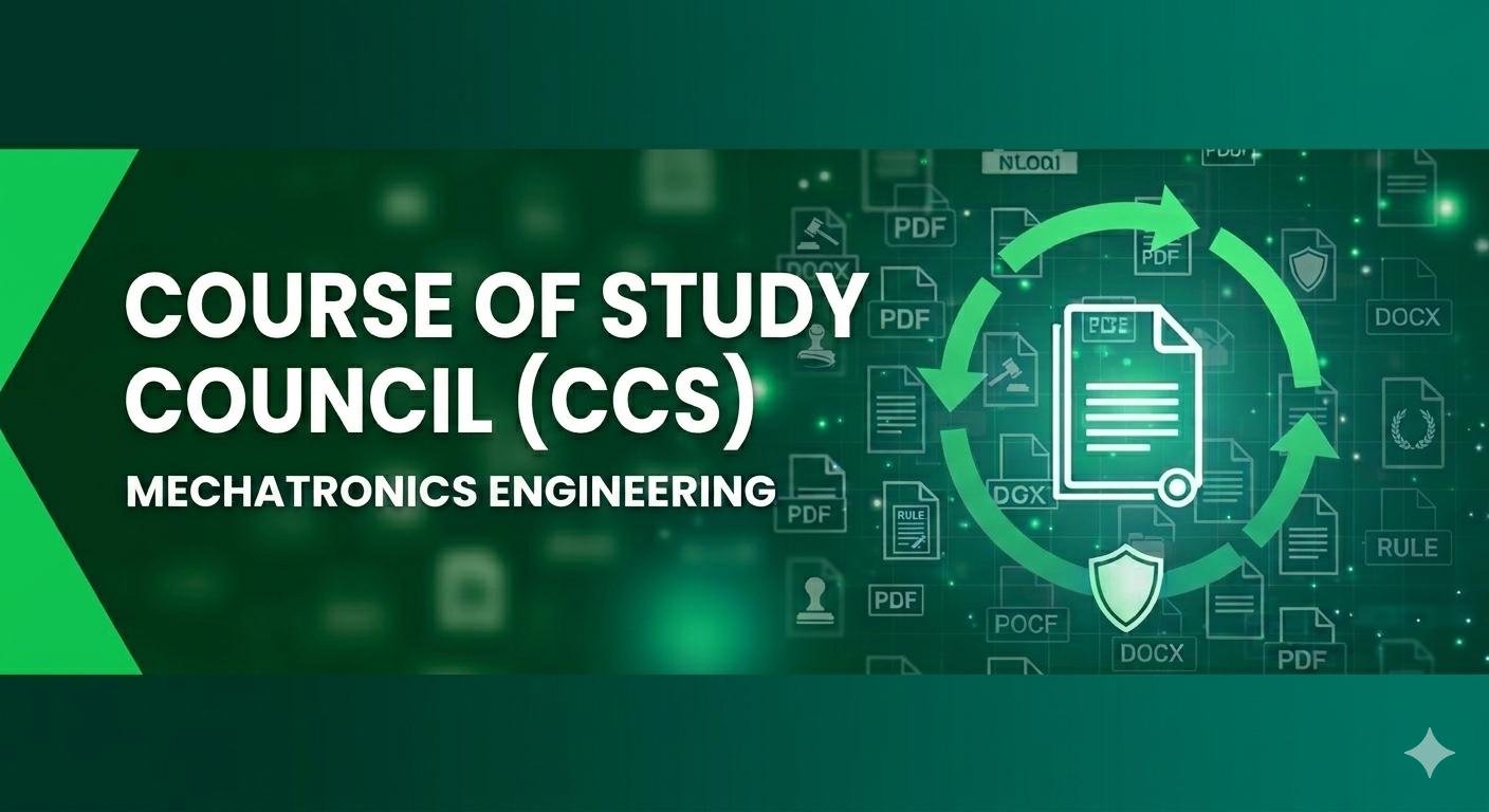 CCS - Course of Study Council - Mechatronics Engineering