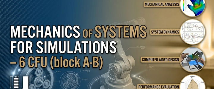 Mechanics of Systems for Simulations – 6 CFU (block A-B)