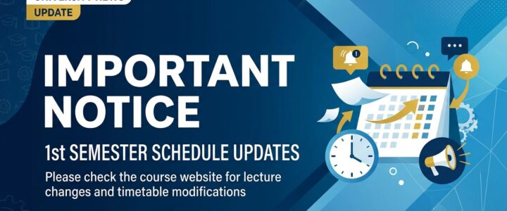 Schedule Updates & Lecture Changes